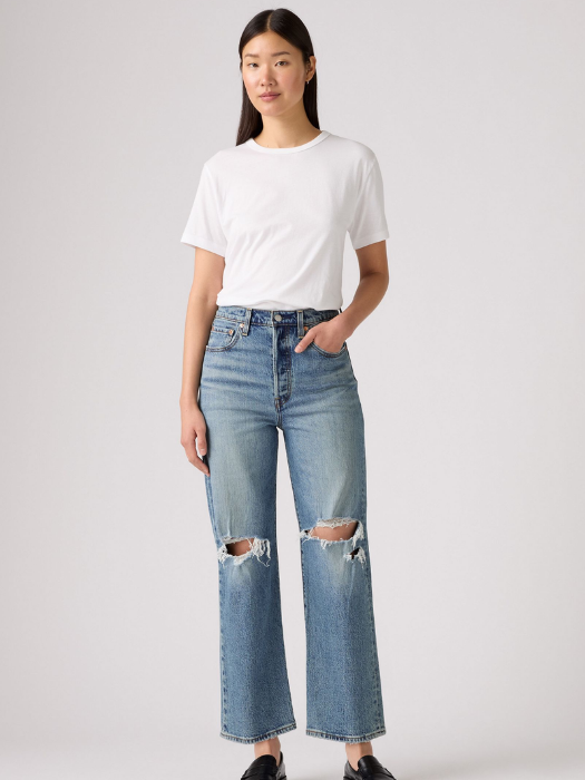 Levi's Женские Джинсы Синие Ribcage Straight Ankle Straight [4]