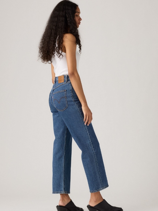 Levi's Женские Джинсы Синие Ribcage Western Straight [3]