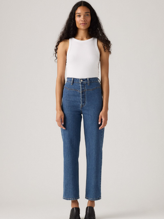 Levi's Женские Джинсы Синие Ribcage Western Straight [2]