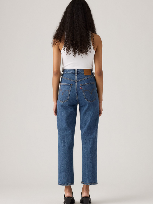 Levi's Женские Джинсы Синие Ribcage Western Straight [4]