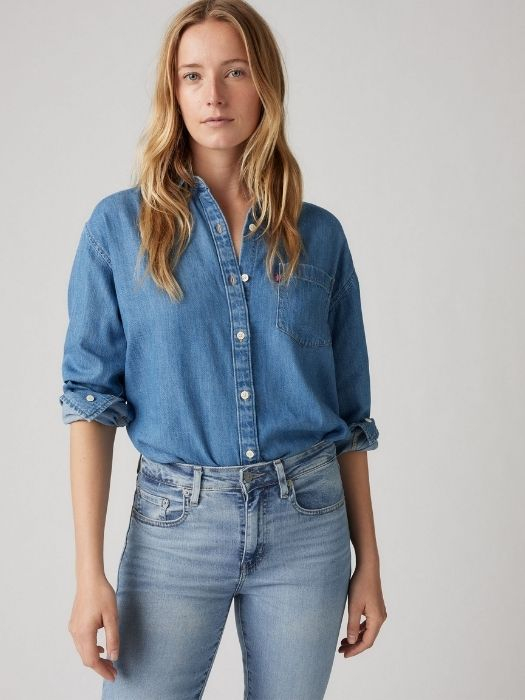 Levi's Blugi Albastri Deschisi 726 Flare Femei [13]