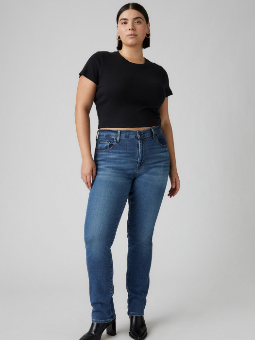 Levi's Blugi Albastri Deschisi 724 Straight Femei [7]