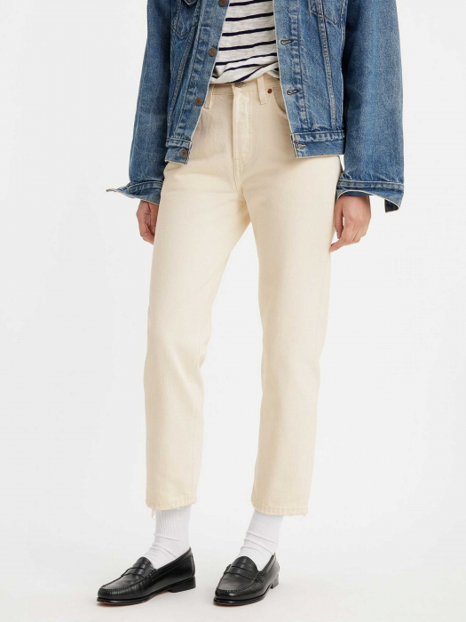 Levi's Женские Джинсы Кремовые 501 CROP Straight [7]