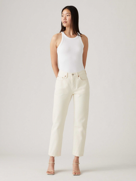 Levi's Женские Джинсы Кремовые 501 CROP Straight [2]