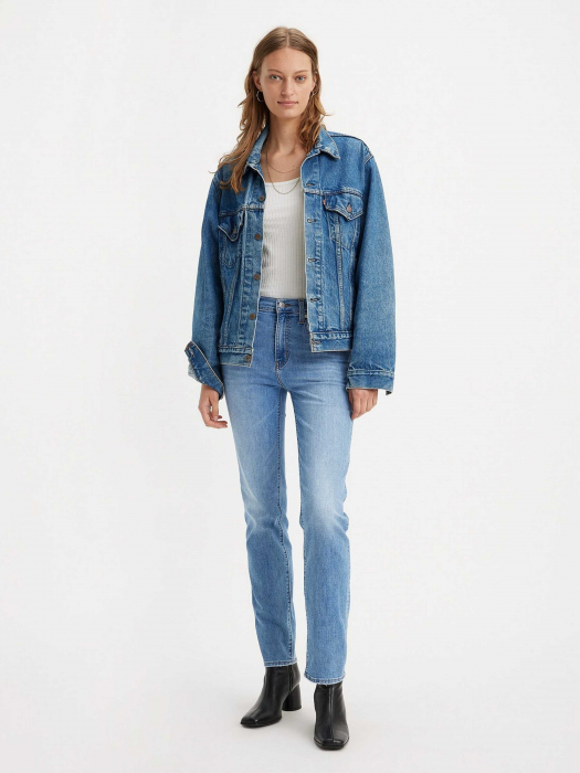 Levi's Blugi Albastri 724 Straight Femei [4]