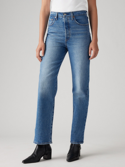 Levi's Женские Джинсы Синие RIBCAGE Straight [4]