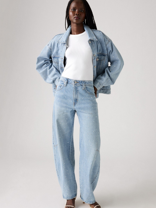 Levi's Blugi Albastri Deschisi Baggy Dad Barrel Barrel Femei [4]