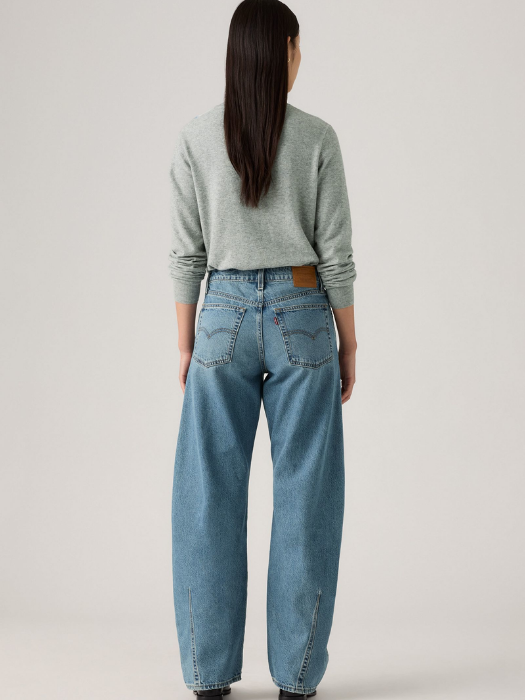 Levi's Blugi Albastri Baggy Dad Barrel Barrel Femei [3]