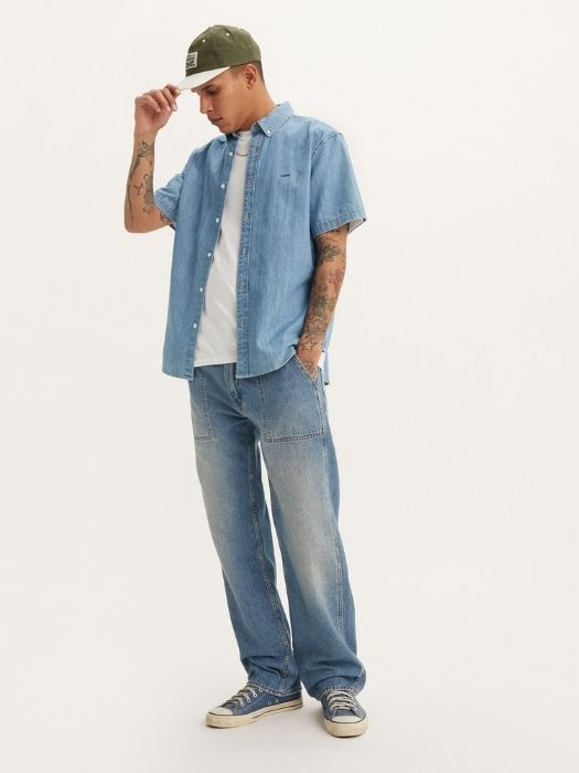 Levi's Мужские Джинсы Светло-Синие 555 Relaxed Straight [5]