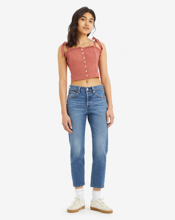 Levi's Женские Джинсы Синие 501 CROP Straight [4]