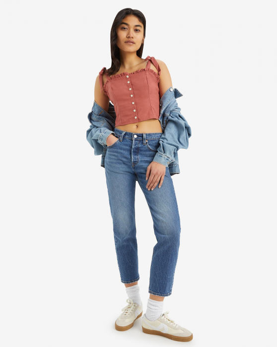 Levi's Женские Джинсы Синие 501 CROP Straight [5]
