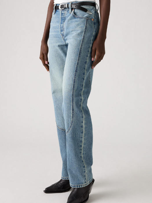 Levi's Blugi Albastri 501 Straight Femei [3]
