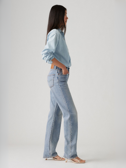 Levi's Blugi Albastri Deschisi 501 90 Straight Femei [3]