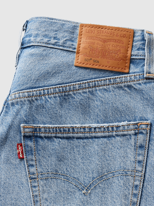 Levi's Blugi Albastri Deschisi 501 90 Straight Femei [7]