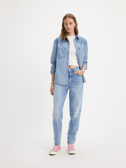 Levi's Blugi Albastri Deschisi 80S MOM Relaxed Tapered Femei [4]