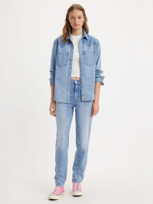 Levi's Женские Джинсы Светло-Синие 80S MOM Relaxed Tapered [1]