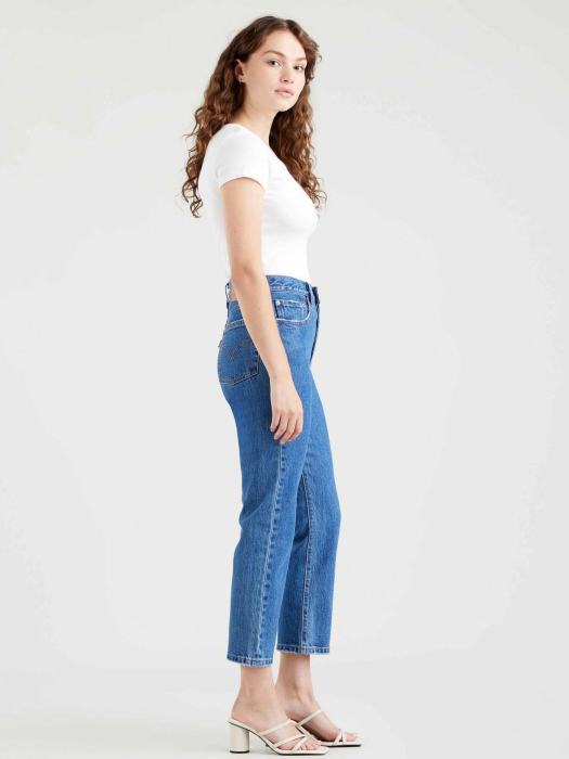 Levi's Blugi Albastri 501 CROP Straight Femei [4]