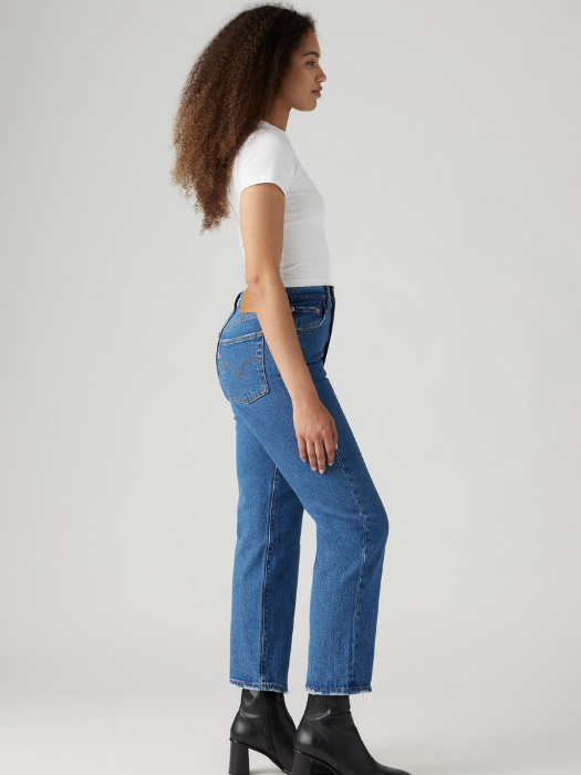 Levi's Blugi Albastri Ribcage Straight Ankle Straight Femei [2]