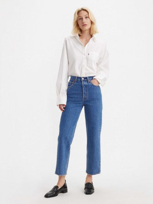 Levi's Женские Джинсы Синие Ribcage Straight Ankle Straight [7]
