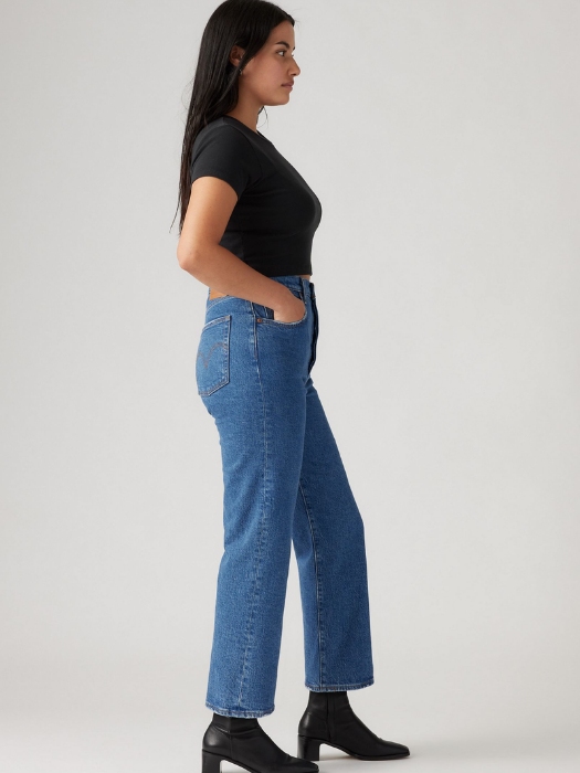 Levi's Blugi Albastri Ribcage Straight Ankle Straight Femei [5]