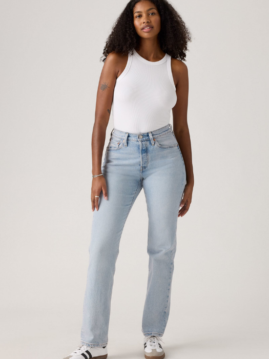 Levi's Blugi Albastri Deschisi 501 Curve Straight Femei [3]