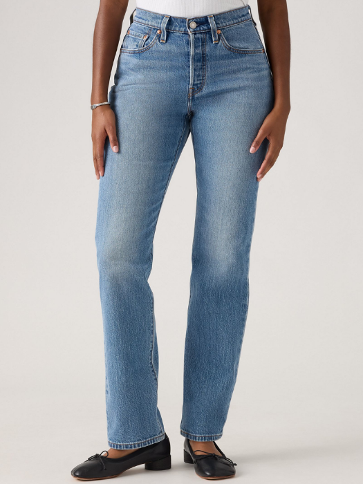 Levi's Blugi Albastri 501 Curve Straight Femei [5]