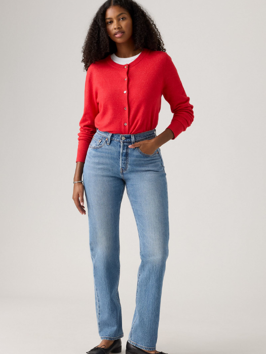 Levi's Blugi Albastri 501 Curve Straight Femei [4]
