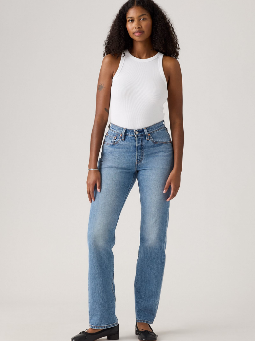 Levi's Blugi Albastri 501 Curve Straight Femei [1]