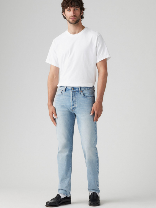Levi's Blugi Albastri Deschisi 501 slim taper Slim Taper Barbati [2]