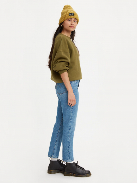 Levi's Blugi Albastri 501 CROP Straight Femei [9]