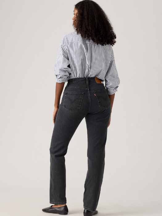 Levi's Blugi Gri Inchis 501 Curve Straight Femei [6]