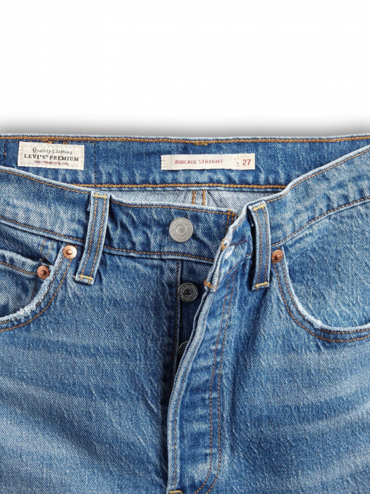 Levi's Женские Джинсы Синие Ribcage Full Length Straight [7]
