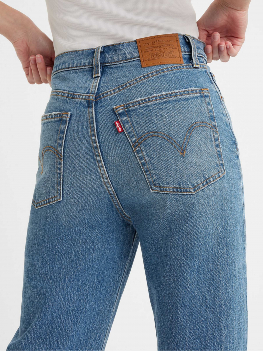 Levi's Женские Джинсы Синие Ribcage Full Length Straight [5]
