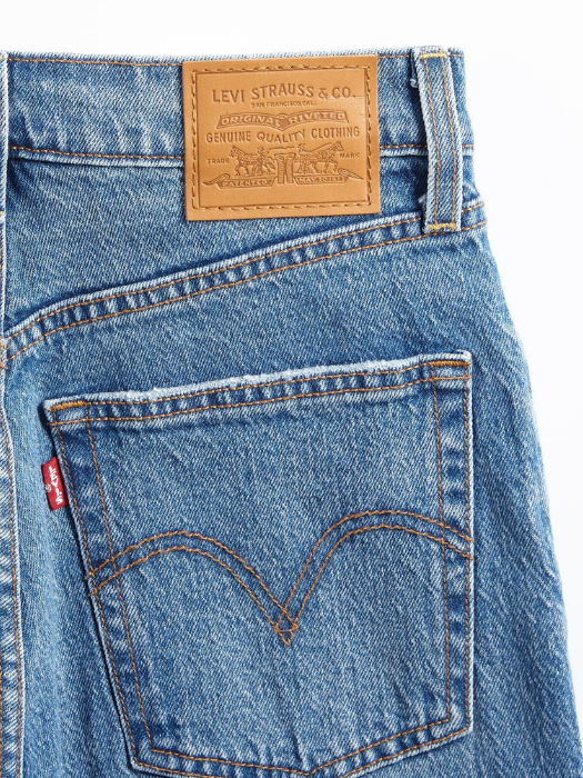 Levi's Blugi Albastri Ribcage Full Length Straight Femei [9]