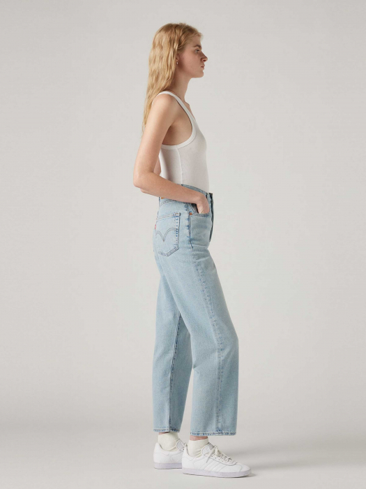 Levi's Blugi Albastri Deschisi Ribcage Straight Ankle Straight Femei [2]