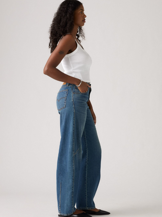 Levi's Blugi Navy Baggy Dad Barrel Barrel Femei [3]
