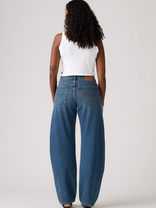 Levi's Blugi Navy Baggy Dad Barrel Barrel Femei [4]