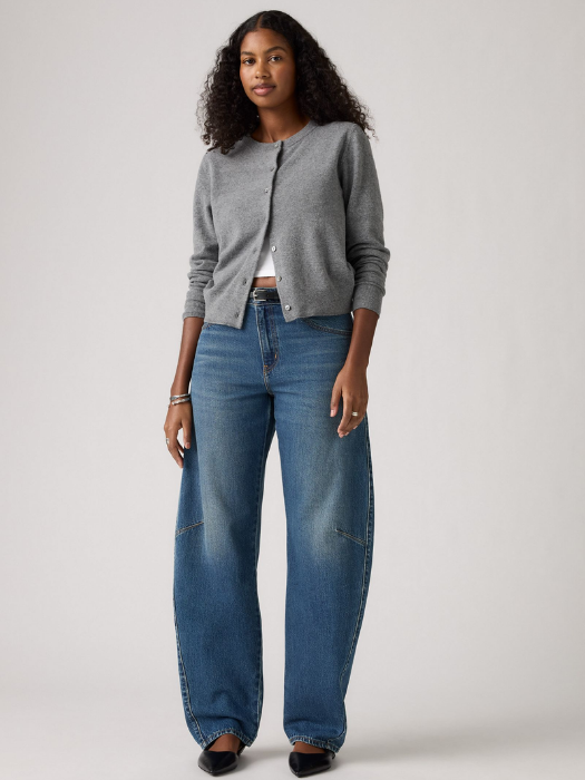 Levi's Blugi Navy Baggy Dad Barrel Barrel Femei [1]