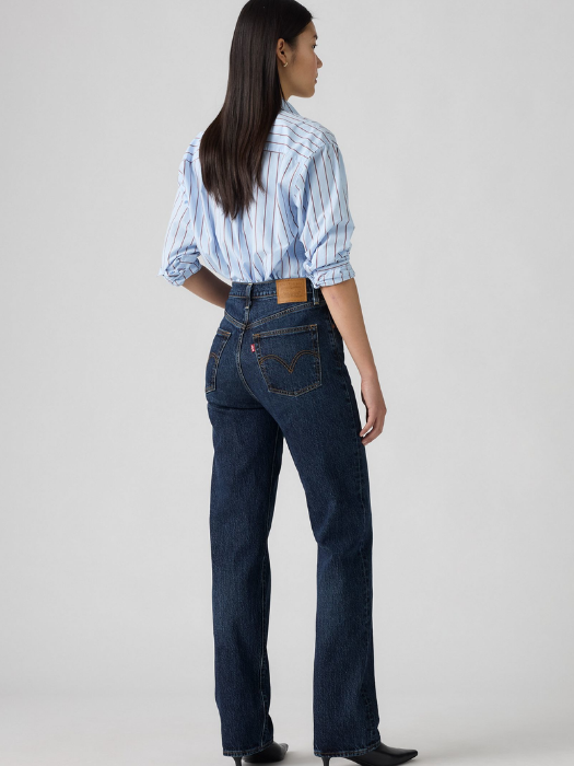 Levi's Женские Джинсы Темно-Синие RIBCAGE Straight [4]