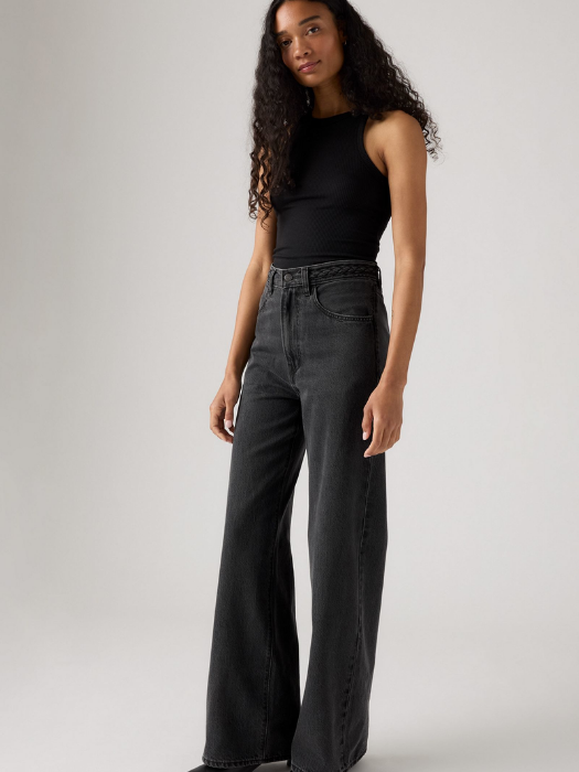 Levi's Blugi Gri Inchis RIBCAGE Straight Femei [3]