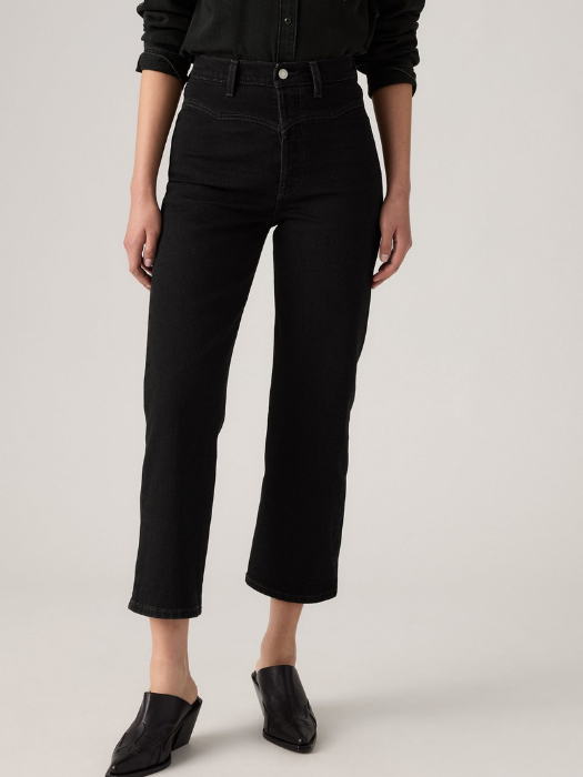 Levi's Blugi Negri Ribcage Western Straight Femei [5]