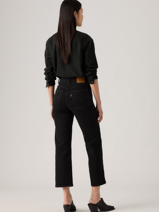 Levi's Blugi Negri Ribcage Western Straight Femei [3]