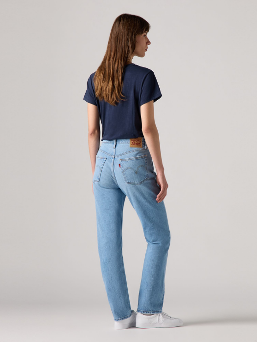 Levi's Blugi Albastri Deschisi 501 Straight Femei [3]