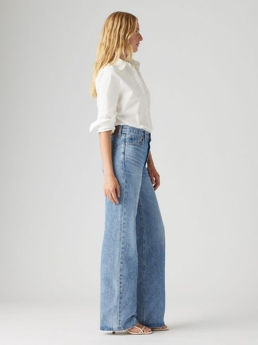 Levi's Женские Джинсы Светло-Синие Ribcage Wide Leg Wide Leg [3]