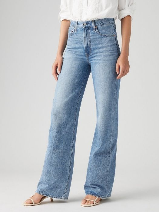 Levi's Женские Джинсы Светло-Синие Ribcage Wide Leg Wide Leg [4]