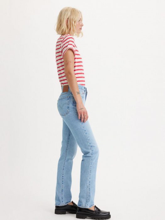 Levi's Женские Джинсы Светло-Синие 501 Straight [3]