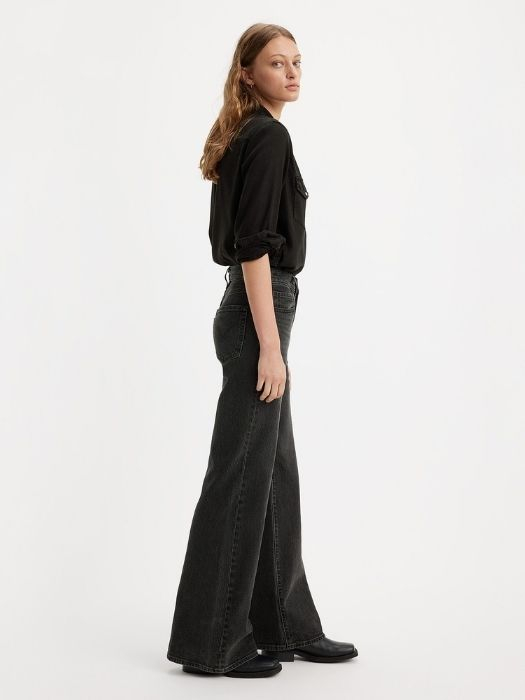 Levi's Женские Джинсы Тёмные Серые RIBCAGE BELL Flare [3]