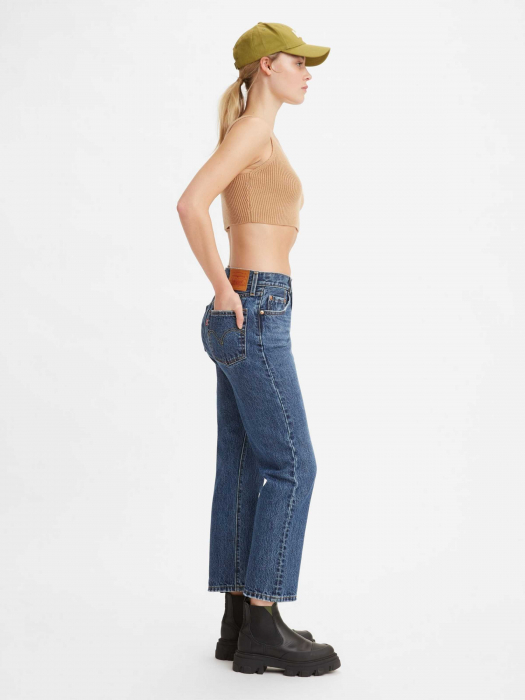 Levi's Женские Джинсы Синие 501 CROP Straight [3]