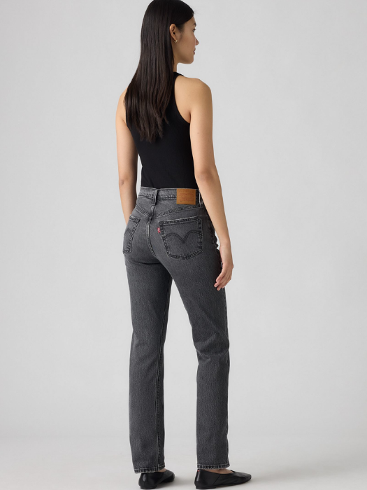 Levi's Blugi Gri Inchis 501 Straight Femei [4]