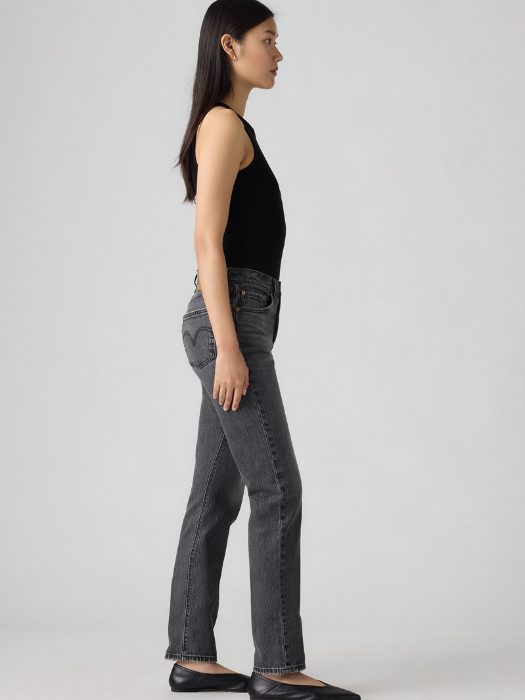 Levi's Blugi Gri Inchis 501 Straight Femei [3]